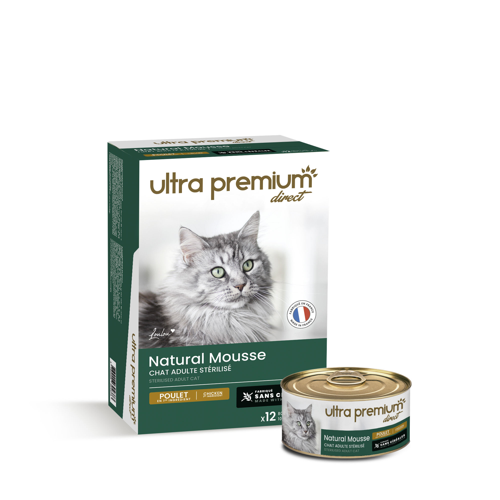 Ultra Premium Direct Mousse Chat Stérilisé Sans Céréales poulet